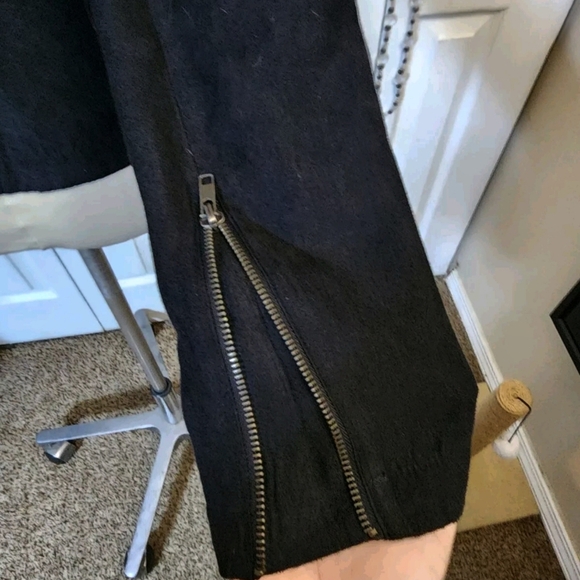 NWT Rampage Black Asymmetrical Zip Faux Micro Suede Long Sleeve Jacket - Picture 8 of 16